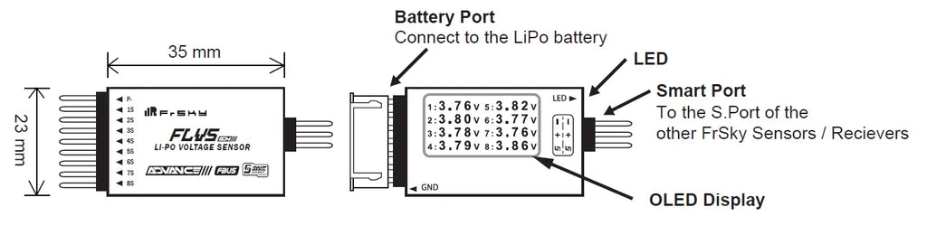 FrSky FLVS ADV LiPo voltage sensor