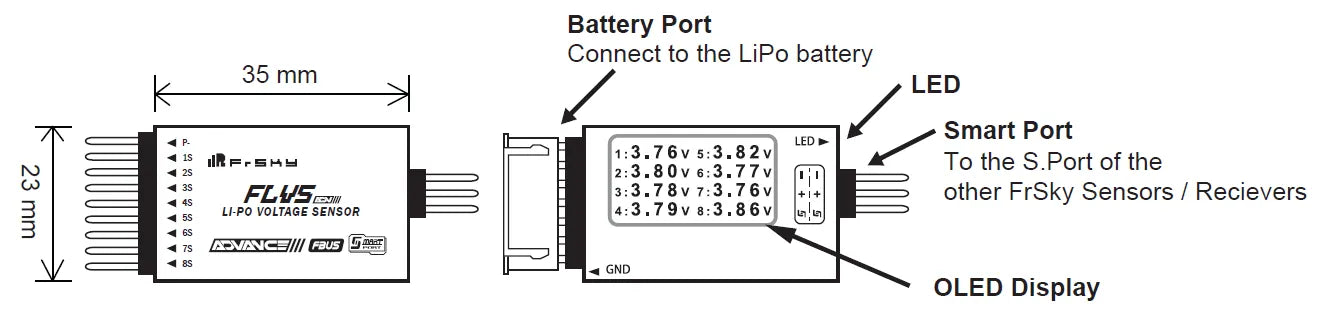 FrSky FLVS ADV LiPo voltage sensor