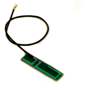 PCB sticker antenna with coaxial cable and MHF1 connector — view 1