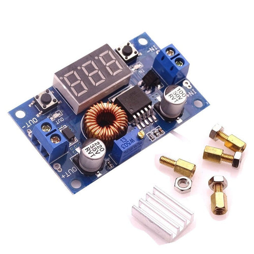 XL4015 5A Step-Down Adjustable Power Supply with LED Voltmeter