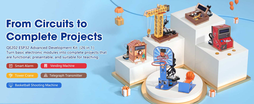 ACEBOTT QE202 ESP32 Advanced Electronic Sensor Project Learning Kit 26-in-1