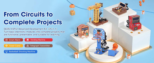 ACEBOTT QE202 ESP32 Advanced Electronic Sensor Project Learning Kit 26-in-1