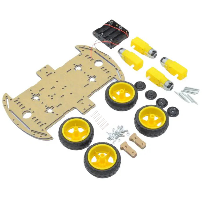 4WD Smart Robot Car Chassis Kit package components