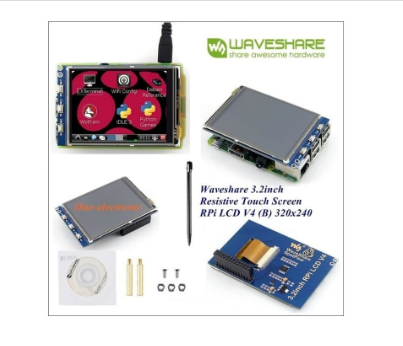 Waveshare 3.2 inch LCD V4.0 product and accessory overview