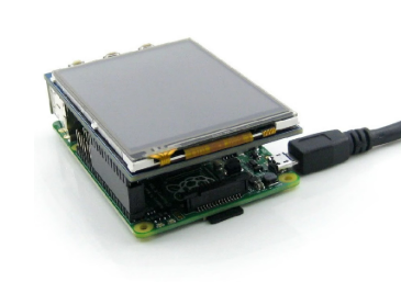 3.2 inch LCD mounted on a Raspberry Pi — side demonstration