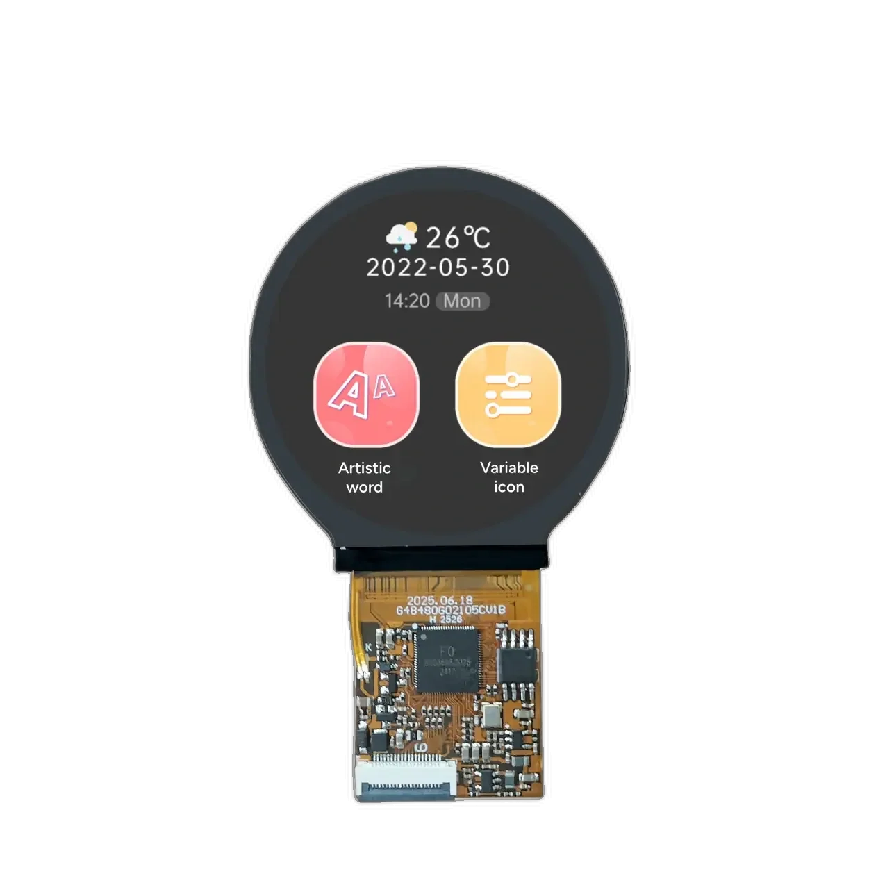 DWIN DMG48480F021_05WN 2.1 Inch 480x480 Circular LCD Screen