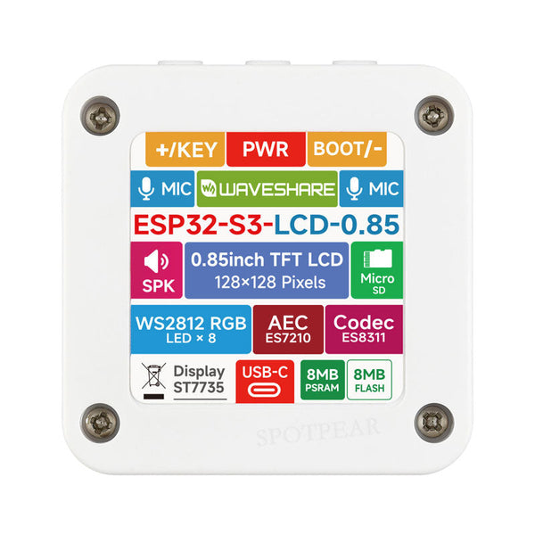 Waveshare ESP32-S3-LCD-0.85-EN 0.85 Inch IPS Display Development Board