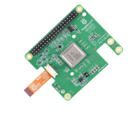 Official Raspberry Pi AI HAT+ 13 TOPS — board with PCIe cable