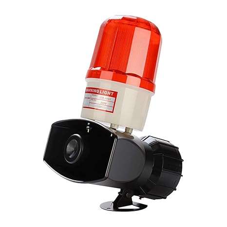 BLS-220 Emergency Tone Siren with Revolving Light 30W 130dB AC220V