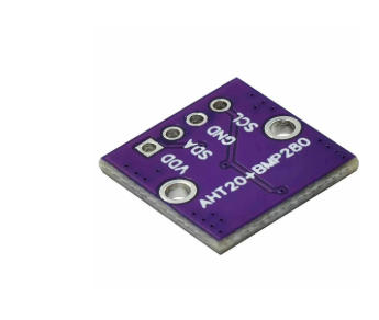 AHT20 and BMP280 environmental sensor module — rear pin labels