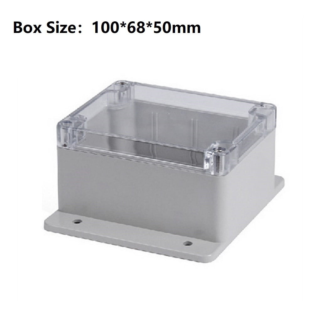 F4-2 100x68x50mm IP65 ABS PCB Plastic Junction Box with Transparent Cover