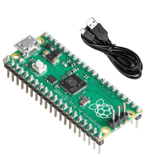 Raspberry Pi Pico with Headers and USB Cable