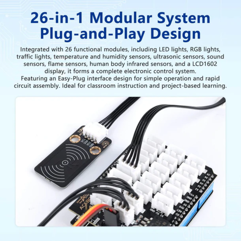 ACEBOTT QE202 ESP32 Advanced Electronic Sensor Project Learning Kit 26-in-1 - Additional Image 3