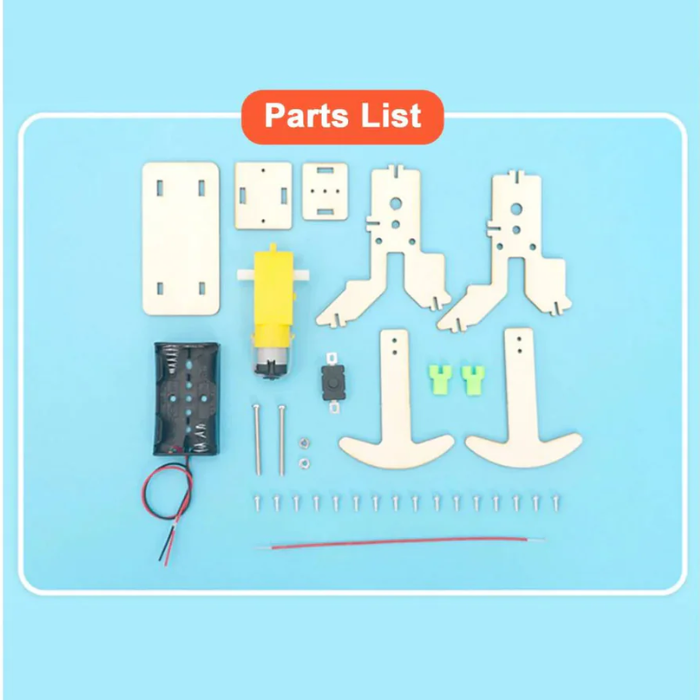 DIY Wooden Walking Robot educational kit details