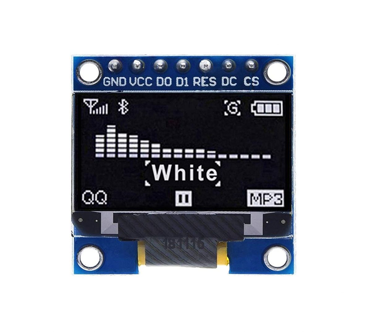 0.96 Inch 128x64 SSD1306 I2C SPI OLED Display White