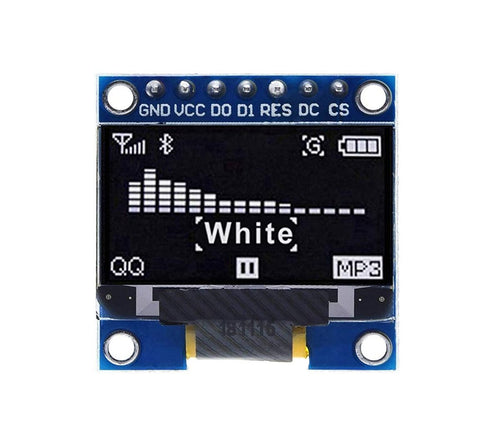 0.96 Inch 128x64 SSD1306 I2C/SPI OLED Display White