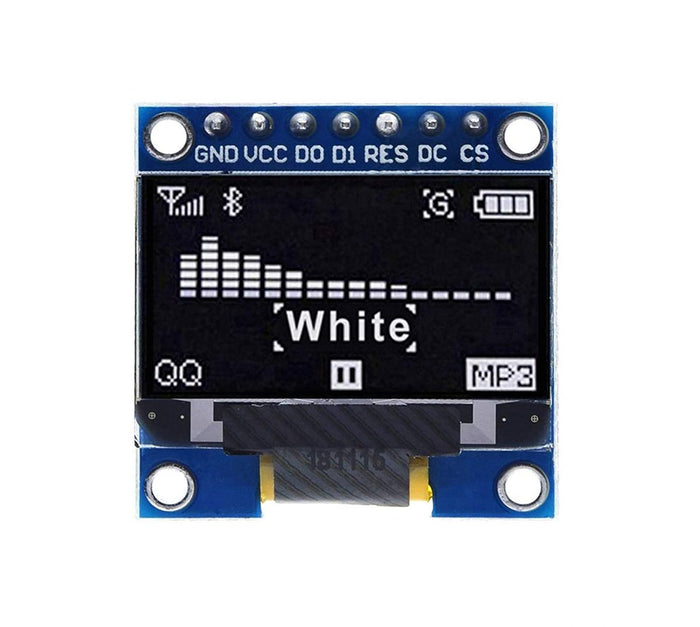 0.96 Inch 128x64 SSD1306 I2C/SPI OLED Display White