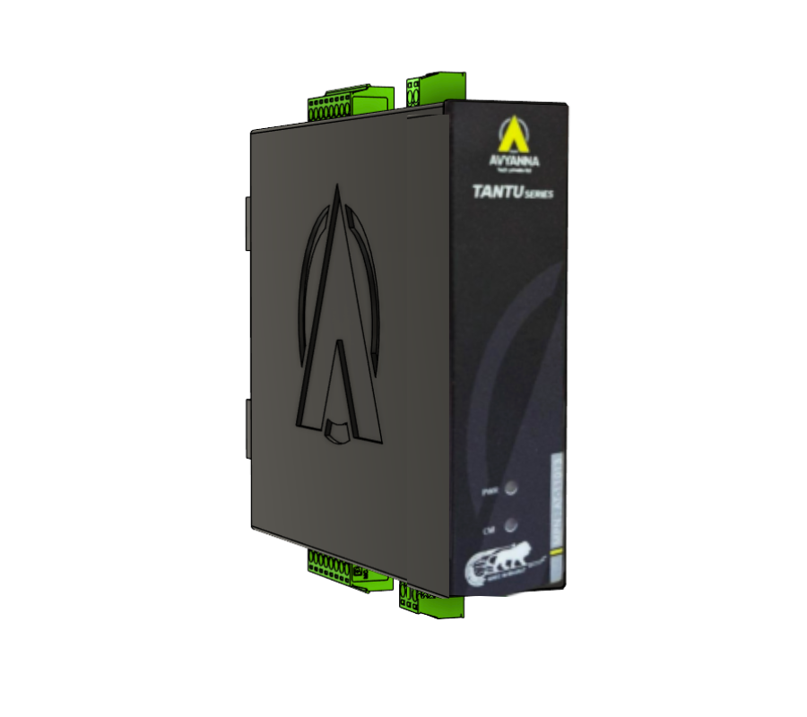 AT-11013 industrial remote I/O module perspective view