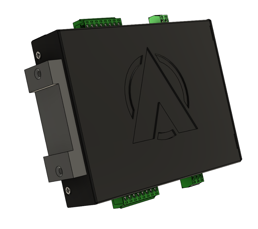 AT-11023 TANTU series enclosure and DIN-rail mounting view