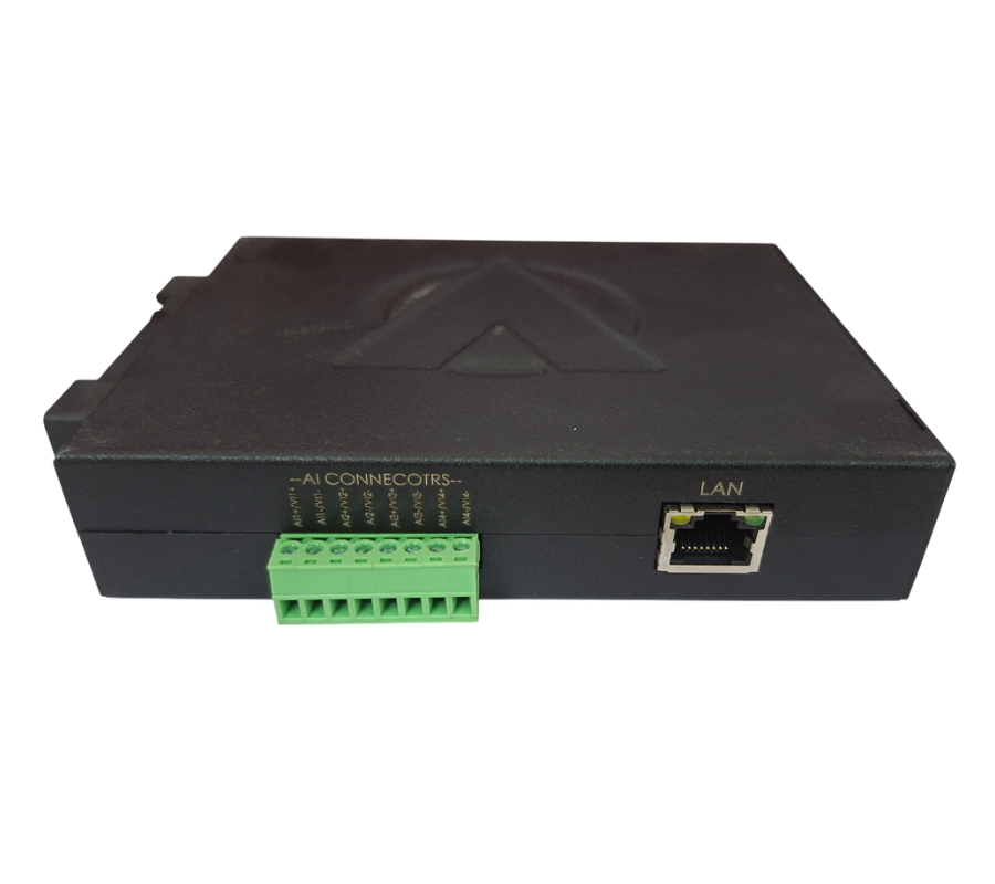 AT-21013 8-channel analog input module Ethernet and terminal view