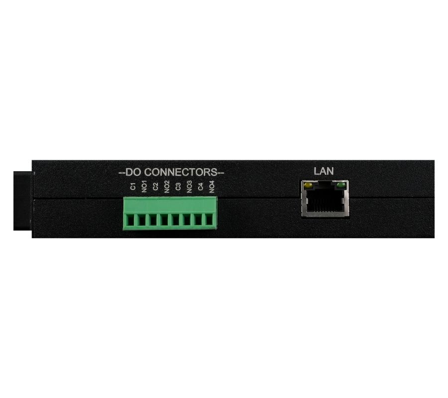AT-24033 industrial DIN rail relay output module view