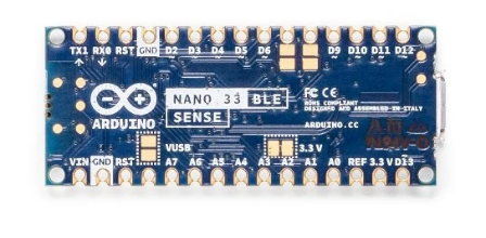 Arduino Nano 33 BLE Sense Rev2 ABX00069 back view showing pin labels