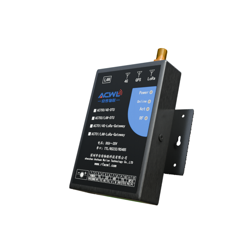LoRaWAN Gateway with 4G Cellular & Ethernet Support - AC701 Wireless Gateway LoRa to Cloud Server Bridge for Remote Monitoring