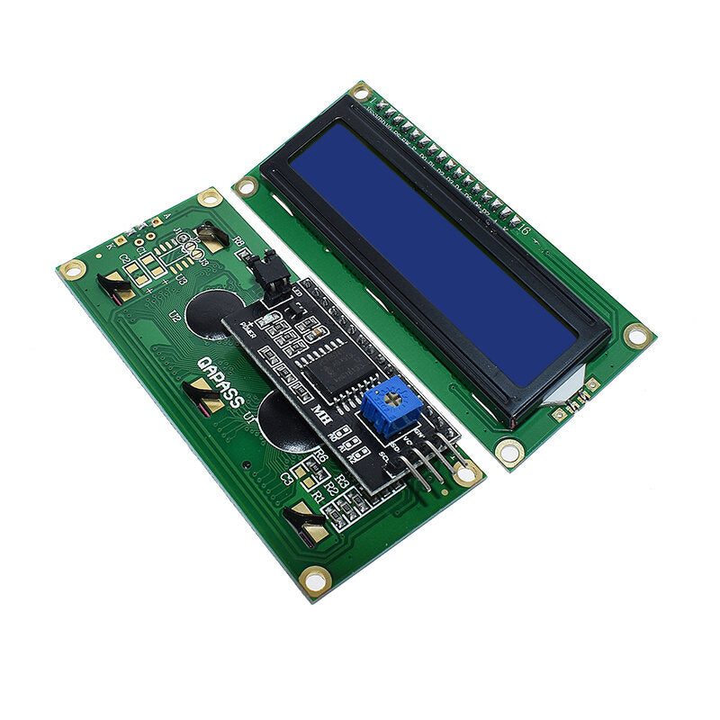 LCD1602 16x2 Character LCD Display with I2C Interface Blue Backlight - Additional Image 1