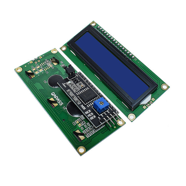 LCD1602 16x2 Character LCD Display with I2C Interface Blue Backlight