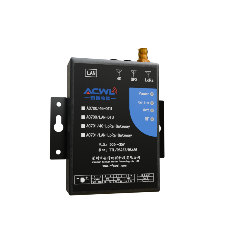 LoRaWAN Gateway with 4G Cellular & Ethernet Support - AC701 Wireless Gateway LoRa to Cloud Server Bridge for Remote Monitoring