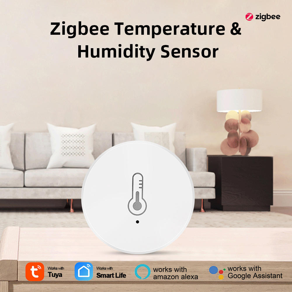 Smart Temperature and Humidity Sensor Smart Life APP Monitor Control Works with Alexa Google Home Need Zigbee Hub