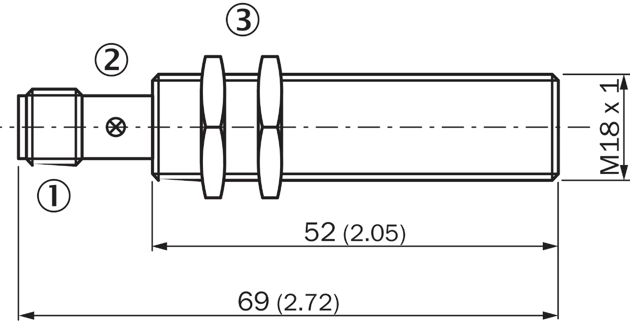 SICK 1040970 IME18-08BPOZC0S Proximity Sensor, Inductive, 8 mm, PNP, M18 x 1, 10 to 30 VDC, IME Series