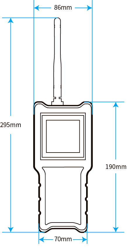AN-106 LoRaWAN Signal Tester dimensions drawing