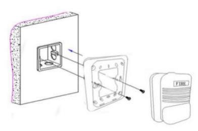 AN-307 Siren & Light Alarm wall installation diagram
