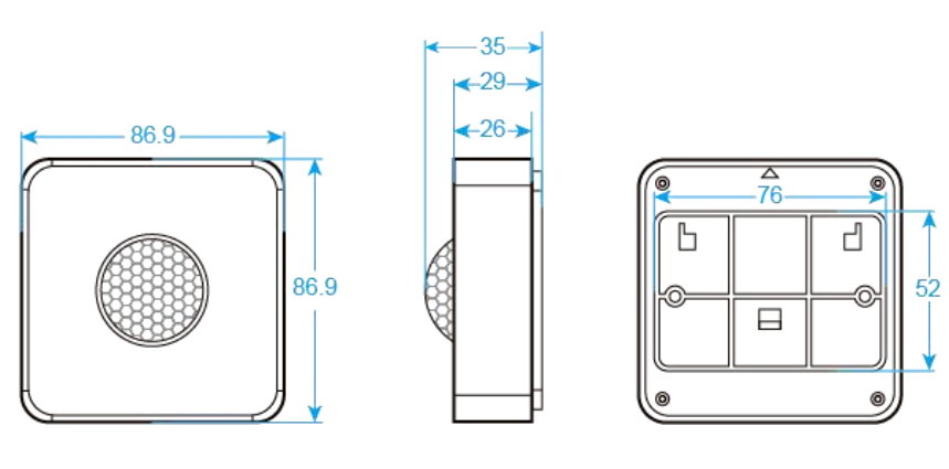 AN-308 illuminance sensor dimensions