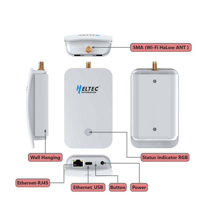 HT-H7608 V2 Wi-Fi HaLow 802.11ah Router / Gateway - Additional Image 2