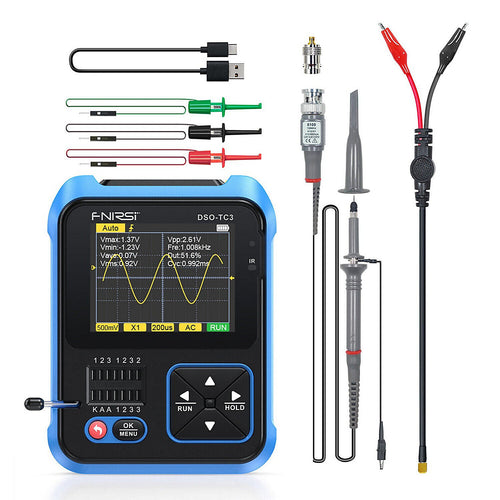 FNIRSI DSO-TC3 Oscilloscope, Signal Generator and Component Tester