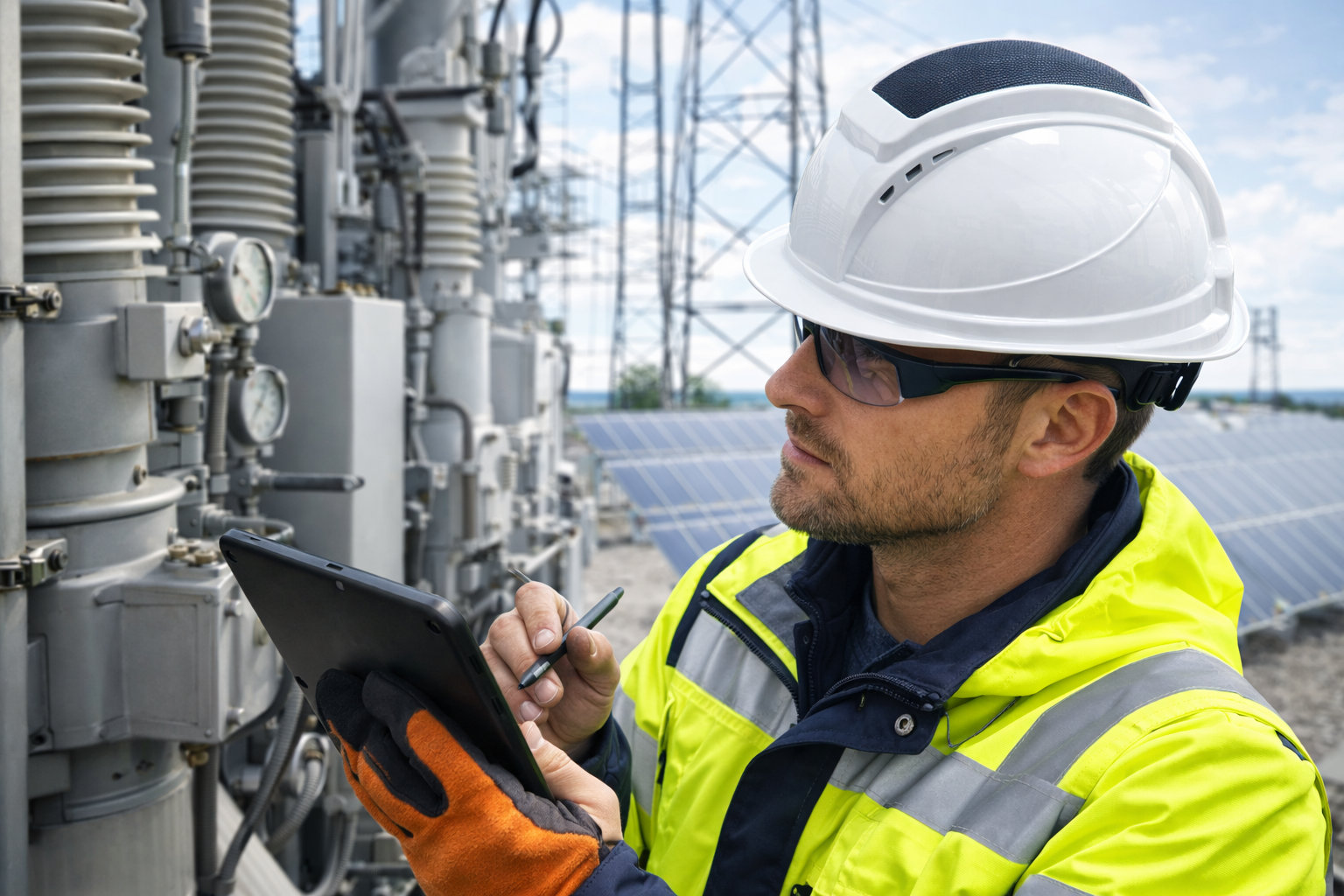 GB100 Smart Safety Helmet industrial power facility application