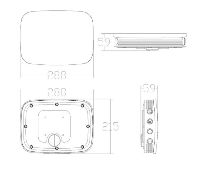 GW5000A technical dimensions drawing