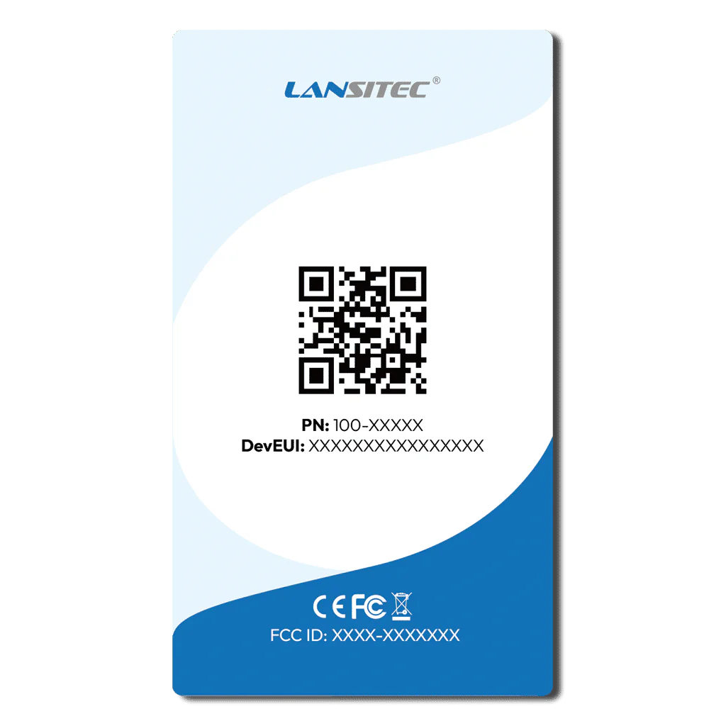 Lansitec LoRaWAN Tracking Label for package pallet and asset tracking