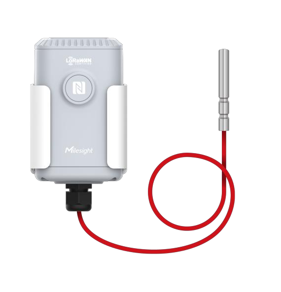 Milesight EM500-PT100-915M T500 Class A probe, fiberglass cable and IP67 LoRaWAN industrial temperature transmitter