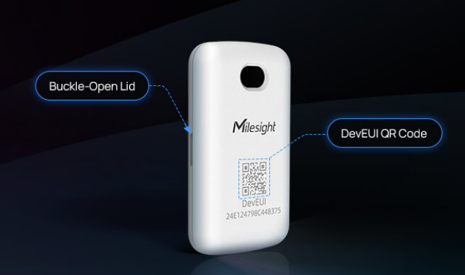 Milesight WS201 openable lid and DevEUI QR code feature