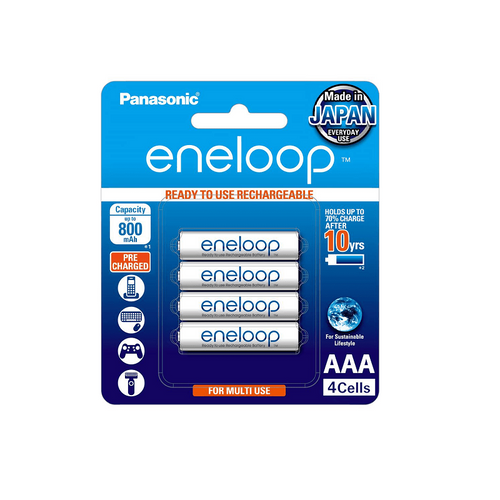 Panasonic Eneloop AAA 800mAh BK-4MCCE/2BN Rechargeable Battery – Pack of 4