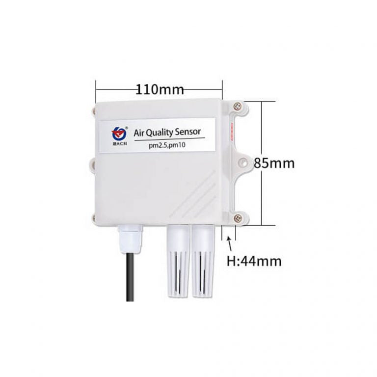 PM2.5 and PM10 RS485 sensor dimensions