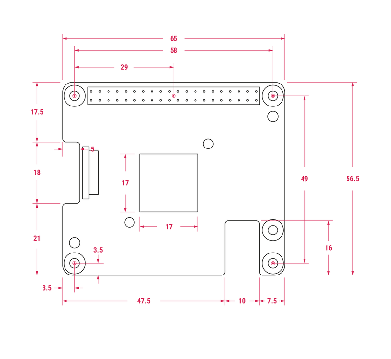 Official Raspberry Pi AI HAT+ 26 TOPS Hailo-8 AI Accelerator - Additional Image 1