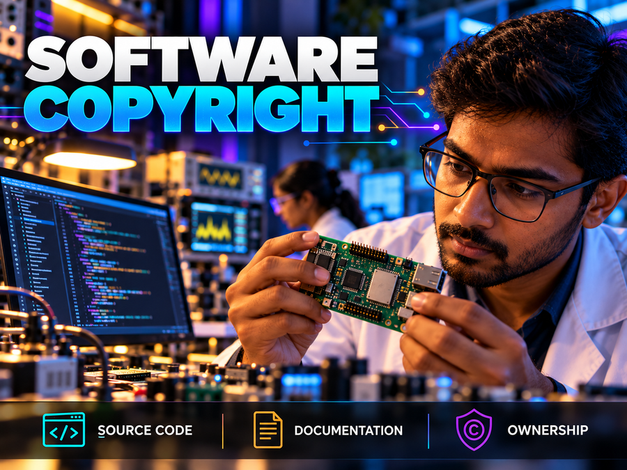 Copyright for embedded software and technical content in India