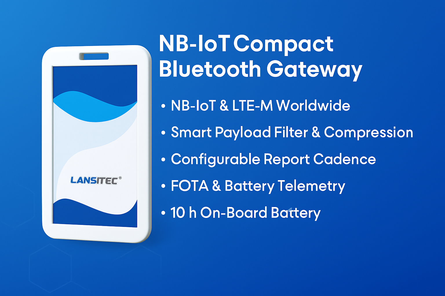 NB-IoT & LTE-M Compact Bluetooth Gateway