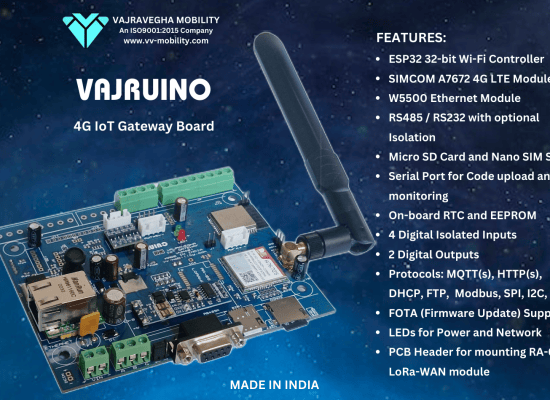 VVM401 VAJRUINO Industrial 4G IoT Gateway Development Board